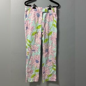 Vintage‎ Lilly Pulitzer pants in Paulie, light blue,pink and purple flowers sz 4
